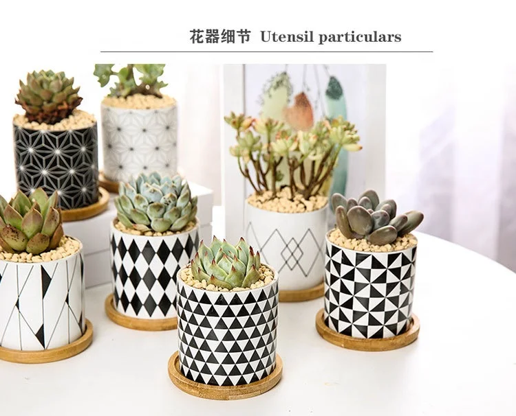 
Chinese Ceramic Flowerpot Indoor Decoration Cheap Wholesale Small Mini Ceramic Flower Pot 