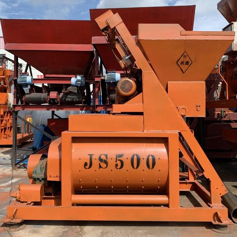 Automatic Double Shaft Cement Concrete Mixer Machine Concrete 1m3 1.5m3 Twice Shaft Mixers
