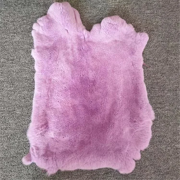 Wholesale Top Quality Cheap Price Natural Dyed Color Rex Rabbit Fur Skin Pelts for Women Coat Trim Collar Bag