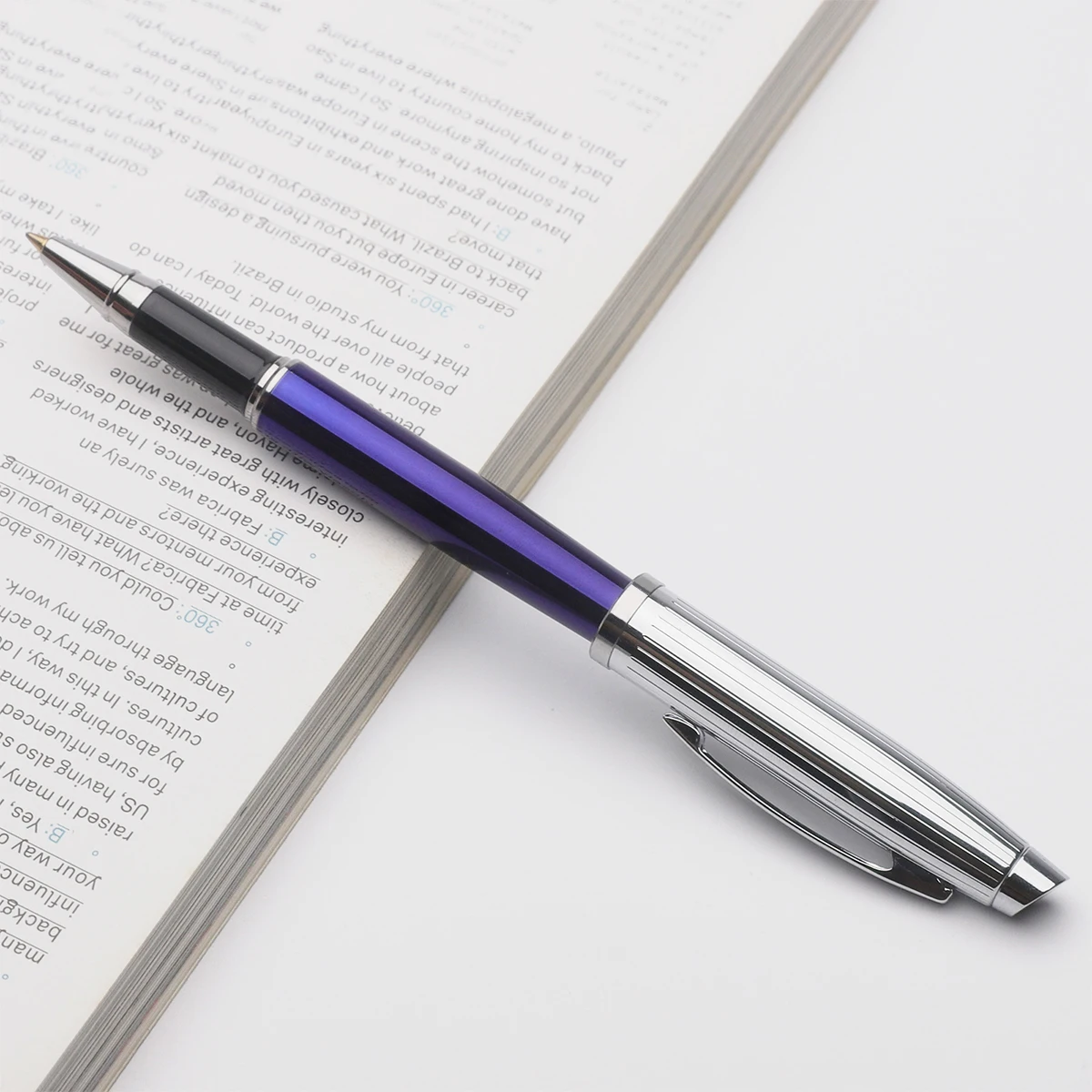 High Quality School Office Supplies Custom Luxury Metal Pen Silver Cap Ballpoint Pens For Gifts Business Gel Pens