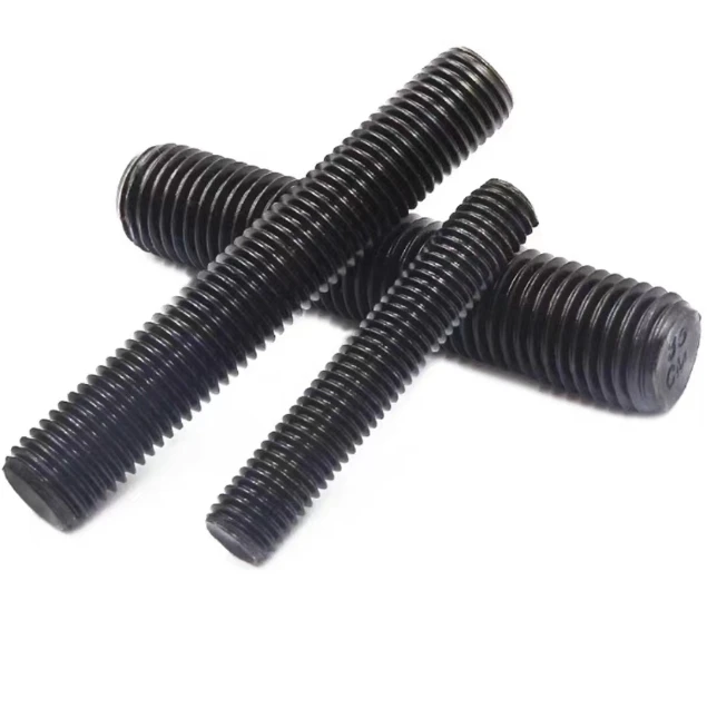 M10 Steel Hex Head Zinc Plated ISO/DIN Standard Carbon Steel Industrial Use Available 25mm/50mm/150mm Lengths Full Thread Stud