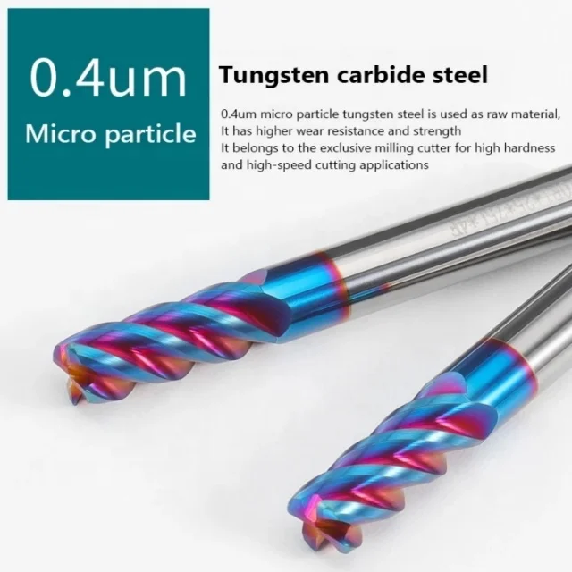 Угловая радиусная Концевая фреза HRC55 ЧПУ деревянная головка нож 4 слота металлический рубанок обработка поверхности 75 мм 6 Вольфрамовая сталь OEM r0.2r0. 5R1