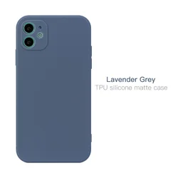 Solid color luxury Matte square phone case for iphone 12 11 XR 11pro xs max Soft silicone tpu customized mobile cover