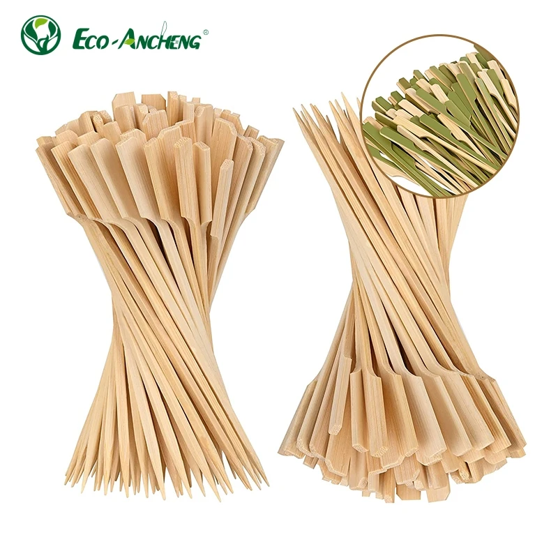 Free Sample Disposable Bamboo Paddle Barbeque Grill Burger Skewer Pick Bamboo Sticks