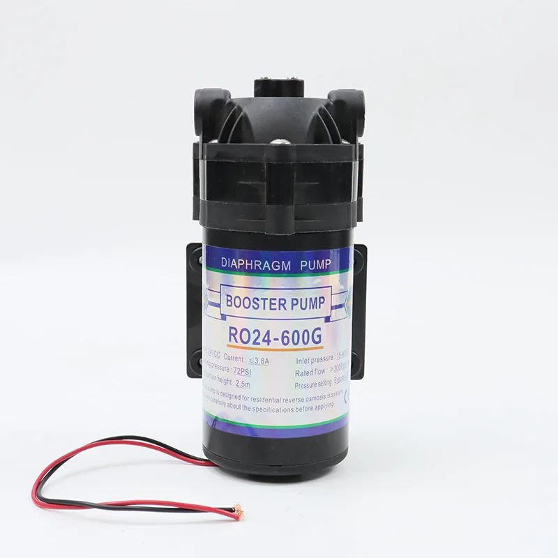 Manufacturer  50G/75G/100G/200G/300G/400/600G 24V RO Diaphragm Booster Pump Membrane Pressure Pump for Reverse Osmosis RO System