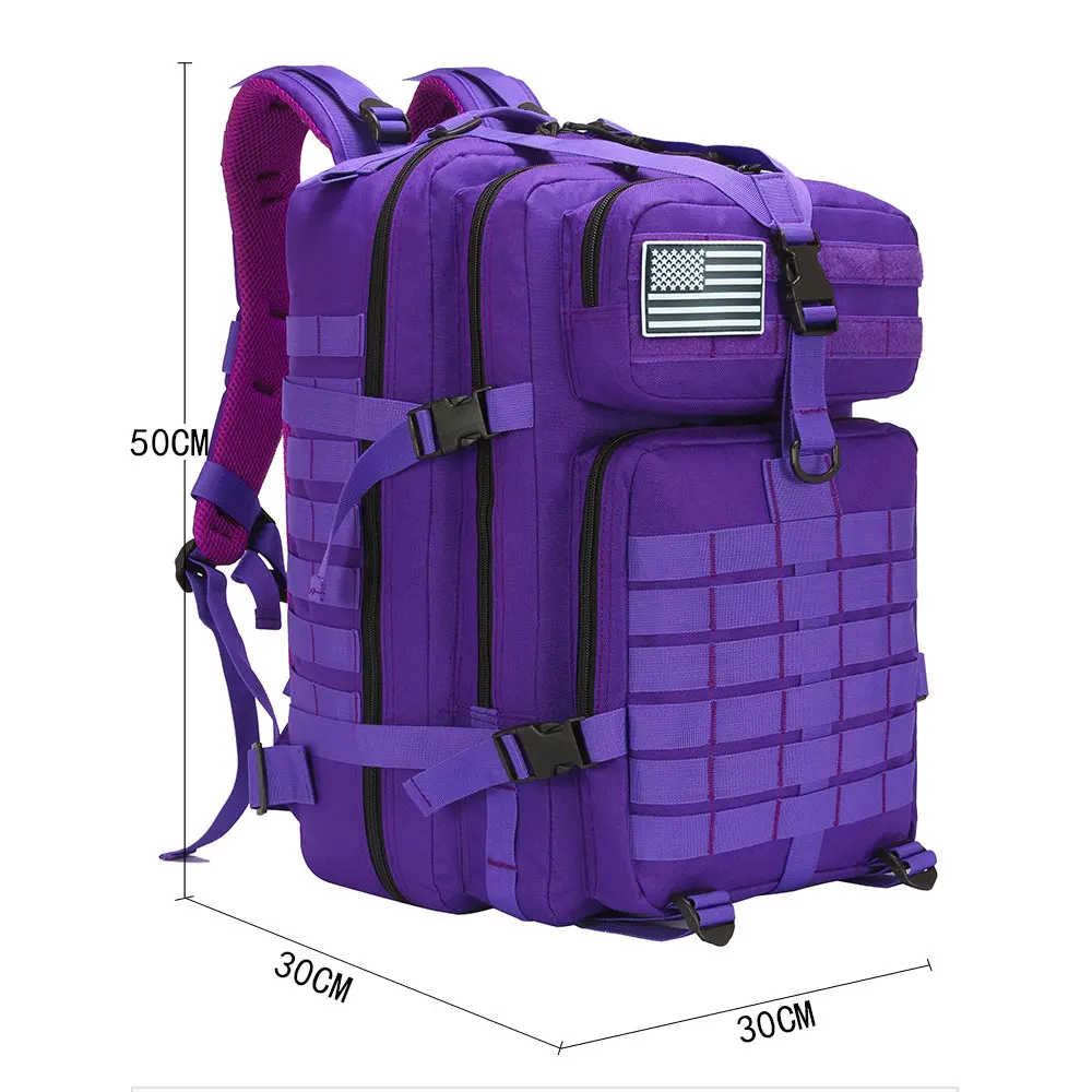 Mens Wholesale Custom 45L MOLLE System 3 Days Bag Out Bag Assault Hiking Backpack