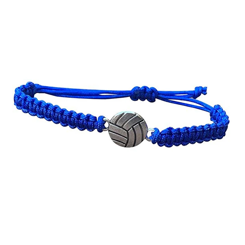 Fashion Adjustable Volleyball  Charm Bracelet with Female Volleyballs Player