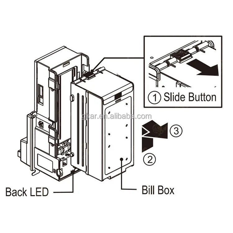 Best Price High Quality ICT PA7 120V AC Bill Validator 500 Capacity Stacker Accepts USD 1-100 For Skill Cabinet