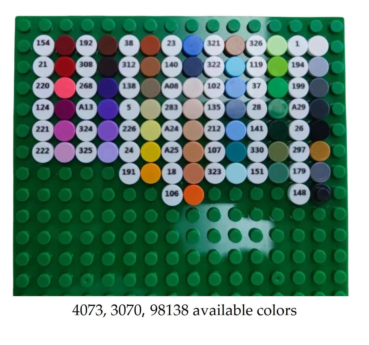 Factory 98138 Flat Tile 1*1 1x1 One By One for Pixel Mosaic Picture Creative DIY One Dot Bricks Building Blocks for MOC