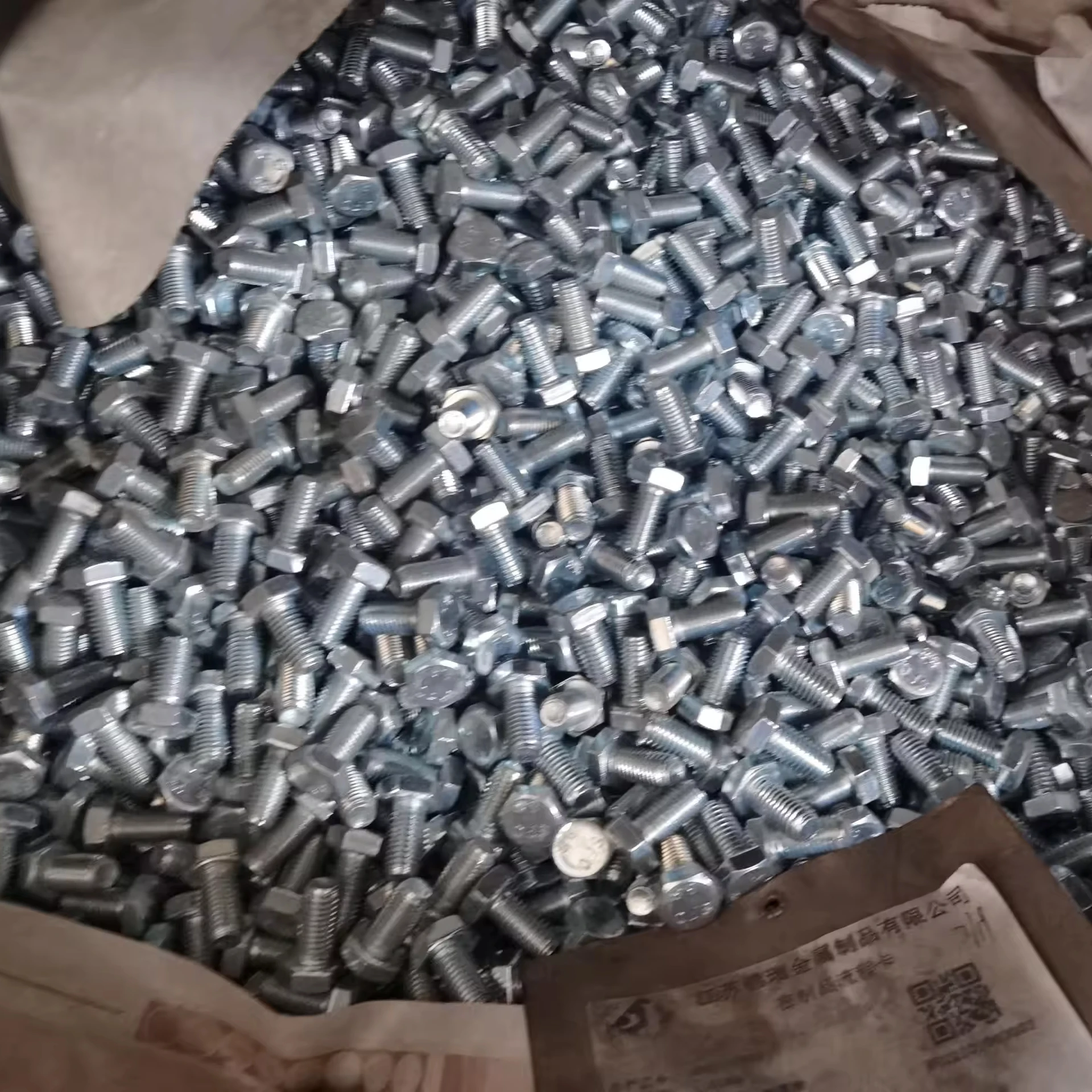 Chinese factory inventory full thread metric external hex head bolt M8 grade 8.8 blue white zinc High quality hex bolts