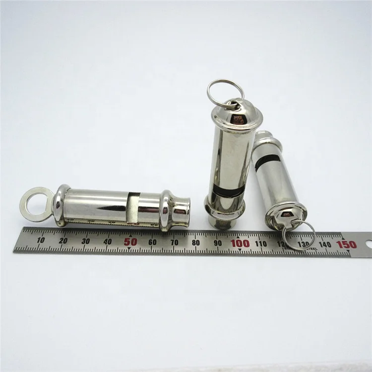 Factory supply 65mm /80mm metal long tubular metal survival whistle