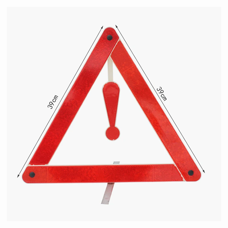 High Quality Reflective Car Tripod Emergency Warning Triangle Sign Pp Folding Vehicle Fault Car Tripod Warning Sign