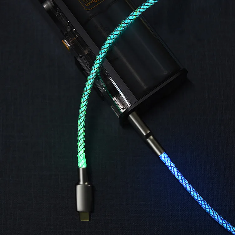 2022 new release RGB LED USB cable Type-C  Charger Cable 66W Mobile Phone Charger 6A Fast Charging Cable for iPhone 13