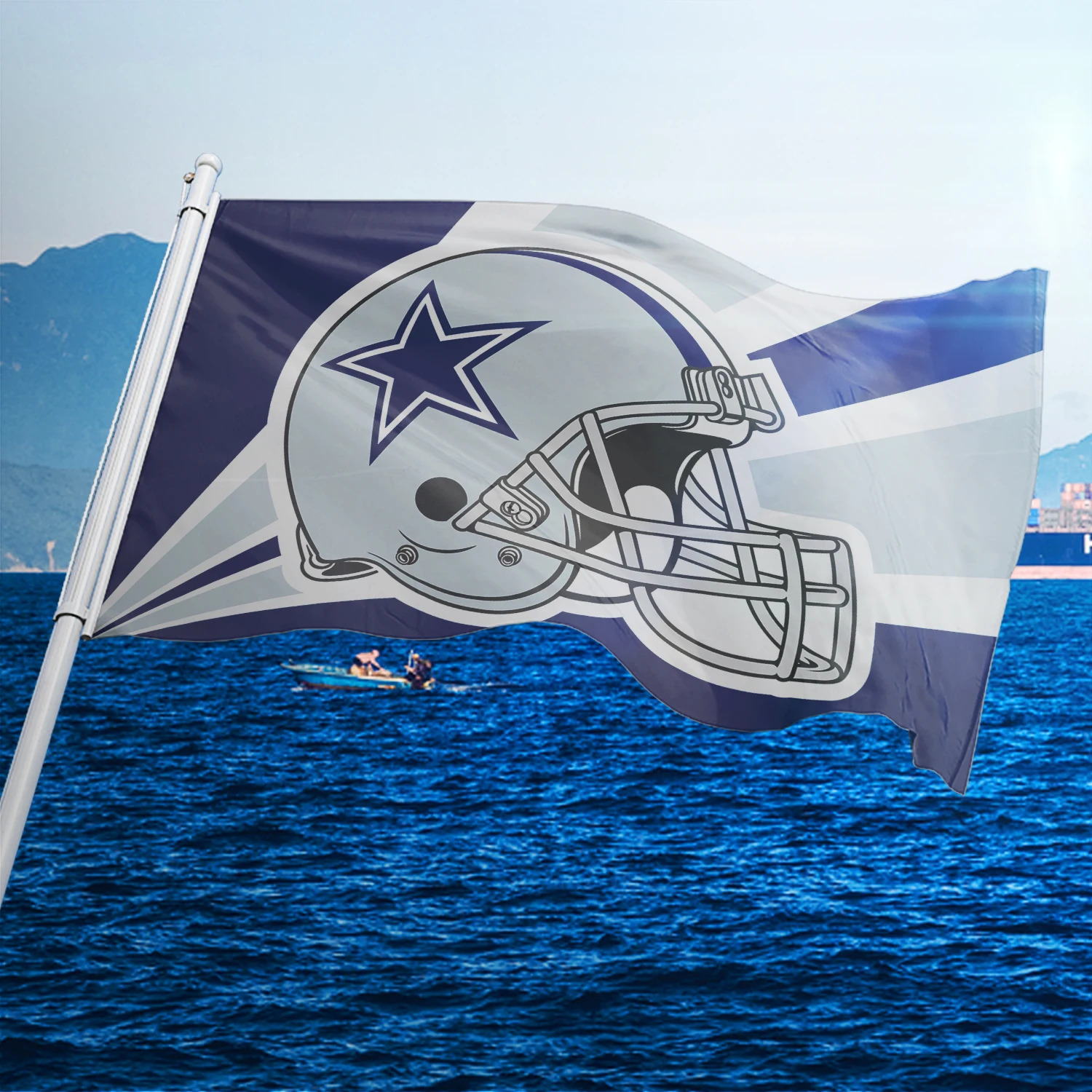 NFL Flag Hot Sale Dallas Cowboys Flag Custom Printing 100%Polyester 3x5ft Durable Used in Super Bowl Custom Dallas Cowboys Flag