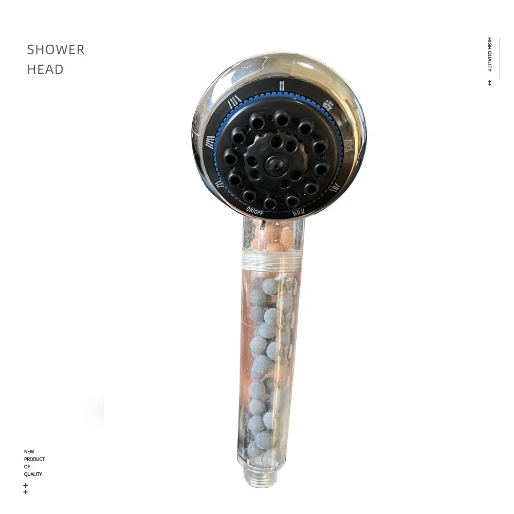 Bathroom SPA High Pressure Saving Water Rainfall Seoul Stone Negative Ionic Pure Filter Shower head held with 8 modes Changing