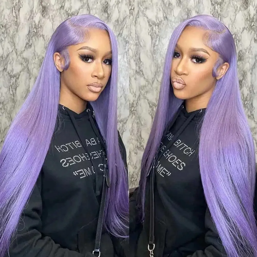Lace Front Colored Wigs 13x4 4x4 13x6 Two Color Human Hair Wigs Transparent Lace Salon Stylist Human Hair Colorful Wig