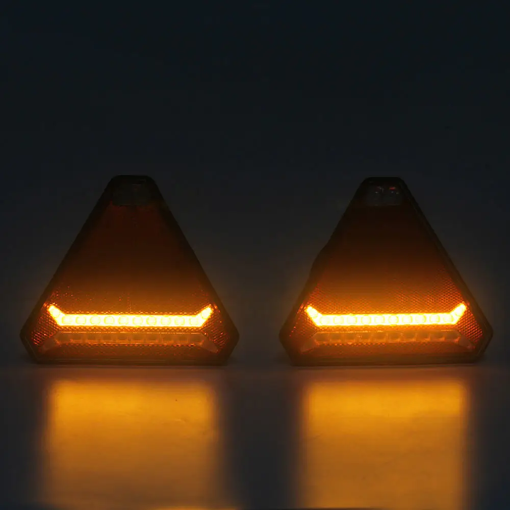 Wireless led tail light kit E Mark 12 24V magnetic mount rear position turn brake indicator fog light with reflector for trailer