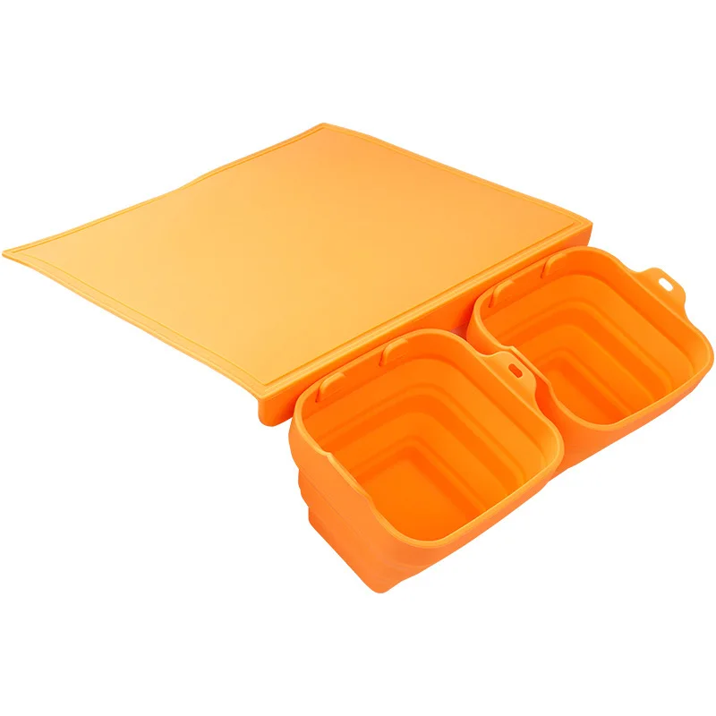 Bpa free food grade silicone Food Chopping Mats Durable Dishwasher Safe Silicone Cutting Boards with storage basket