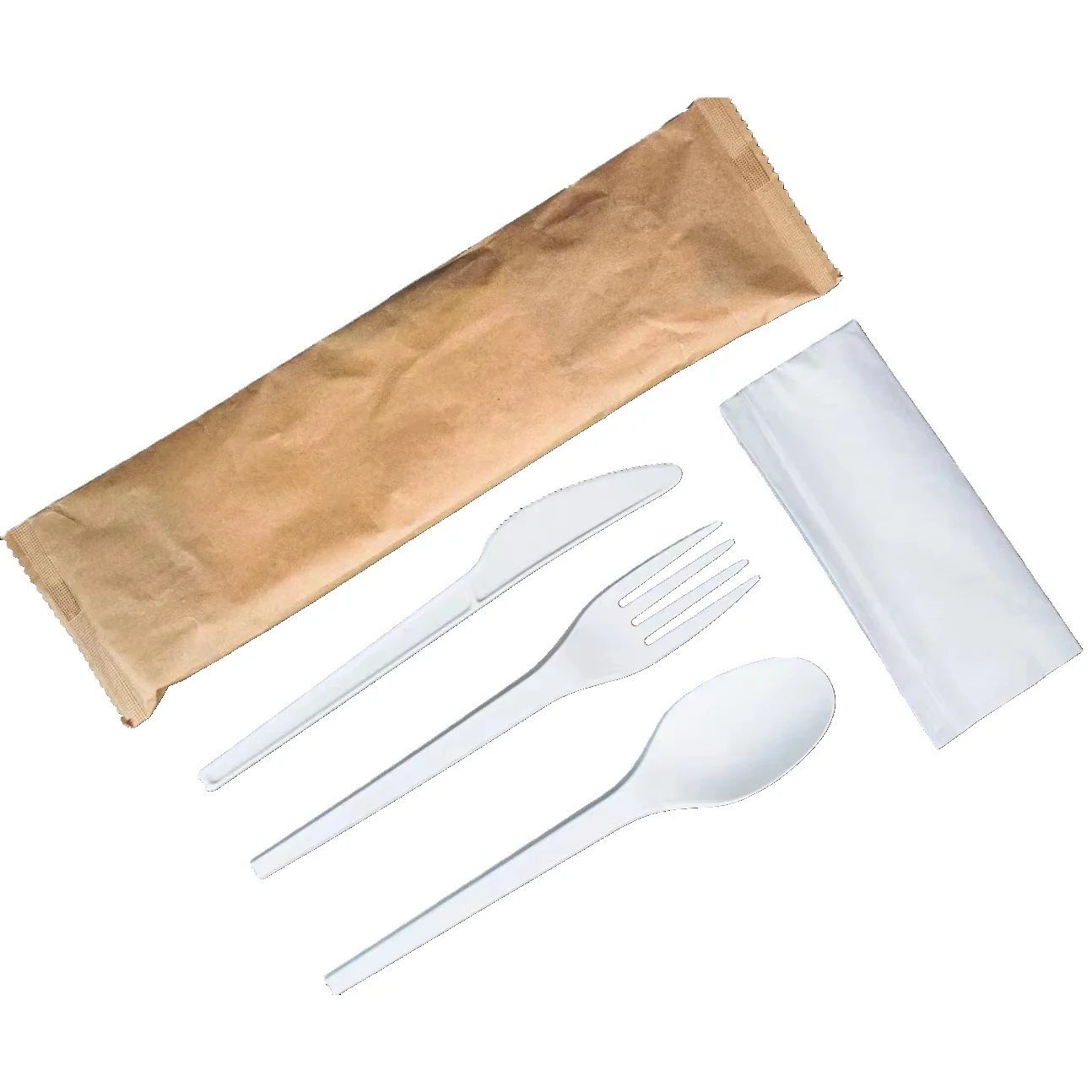 wholesale Disposable Cornstarch Biodegradable  CPLA spoon knife fork for Cakery Compostable Eco-Friendly Corn Starch Cutlery Small Dessert