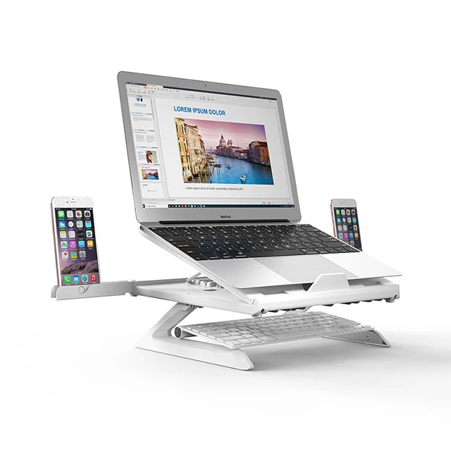 Laptop Cooling Bracket Folding Lift Portable Stand Foldable Adjustable For Laptop Sit Stand Bracket Monitor Increase Rack Base