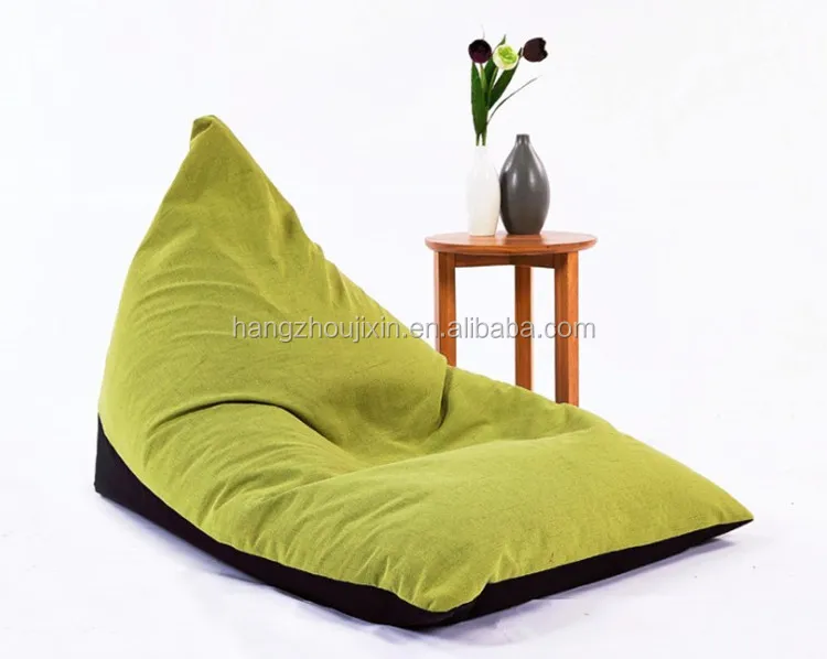 Triangle back support rested design bean bag living room sofa chair