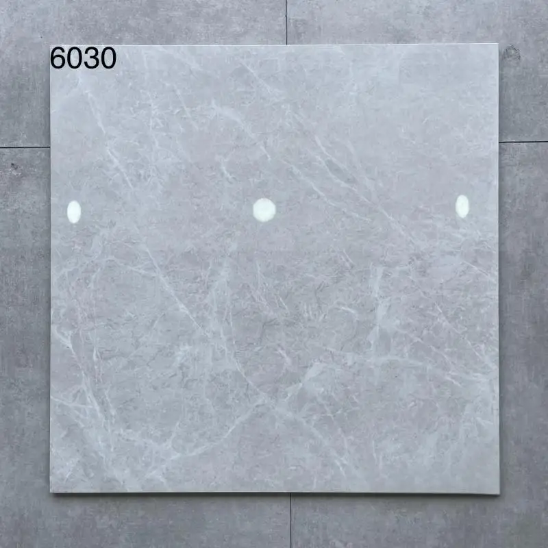 Bestselling 600x600 Glazed Polished Ceramic porcelain Tiles Gray Marble Stone Modern Style Floor and Living Room Tiles