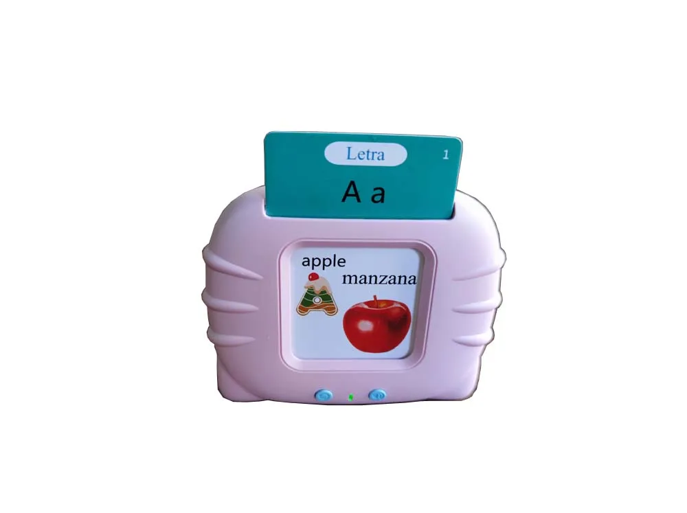 Spanish & English kids talking flash card learning machine