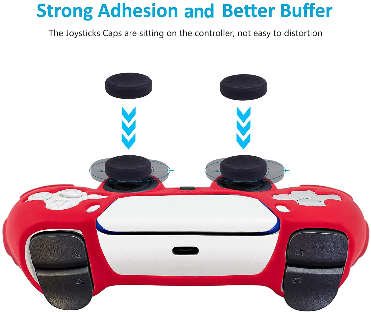 Gamepad Silicone For PS5 Case Cover for Playstation 5 Red Controller Console