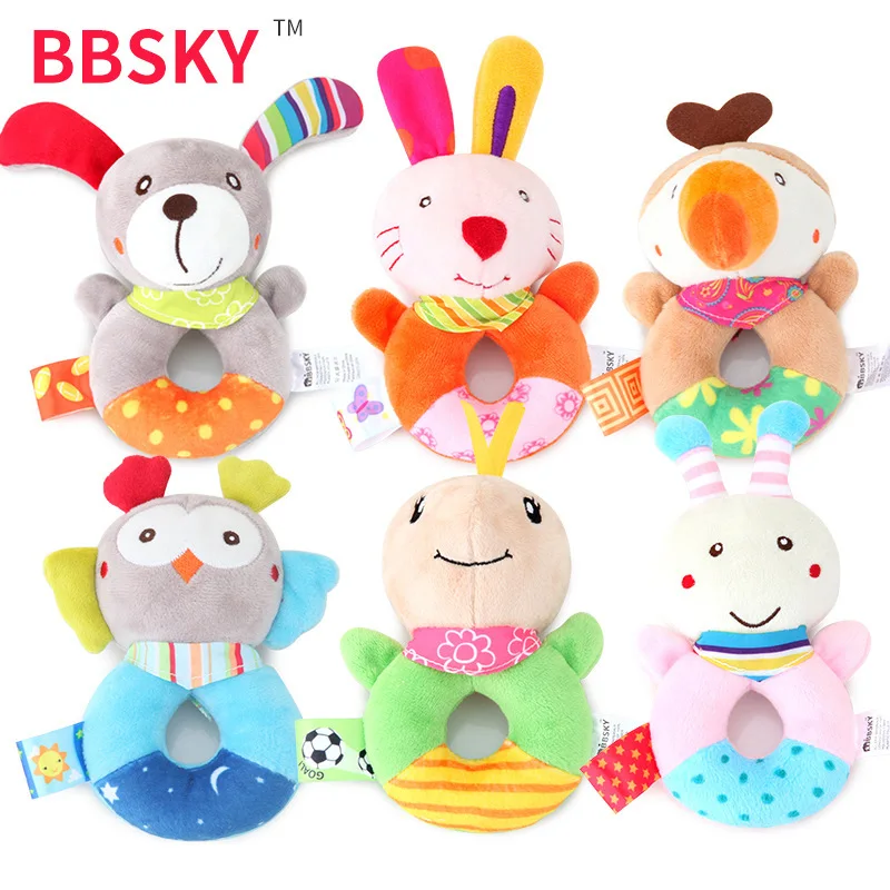 Newborn Toys Baby 13-24 Months Toys 6 Rattles Crib Mobile Sensory Jouets Crib Mobile Children Plush PP Cotton 12 Years Soft