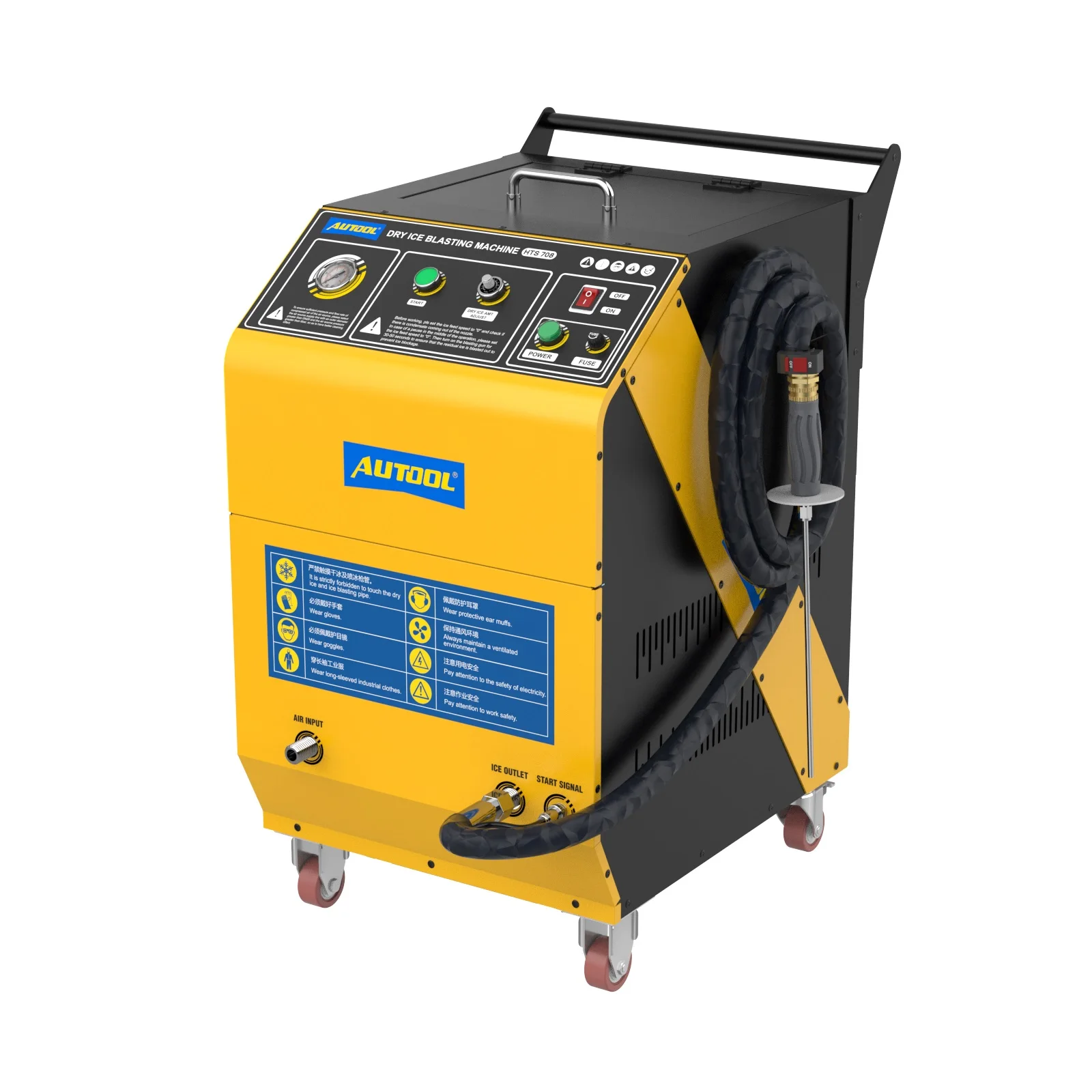 AUTOOL HTS708 Dry Ice Blasting Machine Carbon Clean Auto Maintain Equipment Clean Washing Machine