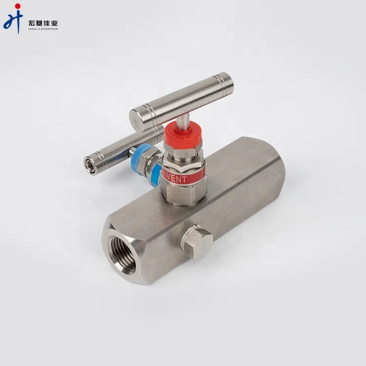 304 or 316L Stainless Steel in-Line Manifold NPT Female Thread L Type 2-Valve Manifolds