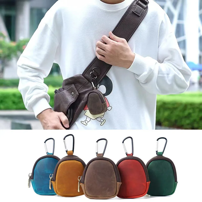 Genuine Leather Mouse Coin Purse Wallet Cute Leather Coin Pouch for Boys and Girls Pouch for Earphone Customized Solid Zipper