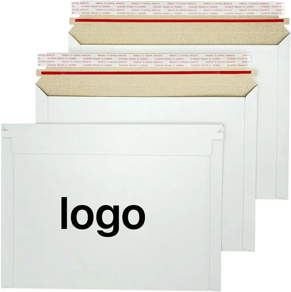 High Quality Self Sealing Rigid Cardboard Mailing Envelope Mailer with Tear Tape Envelope Packaging