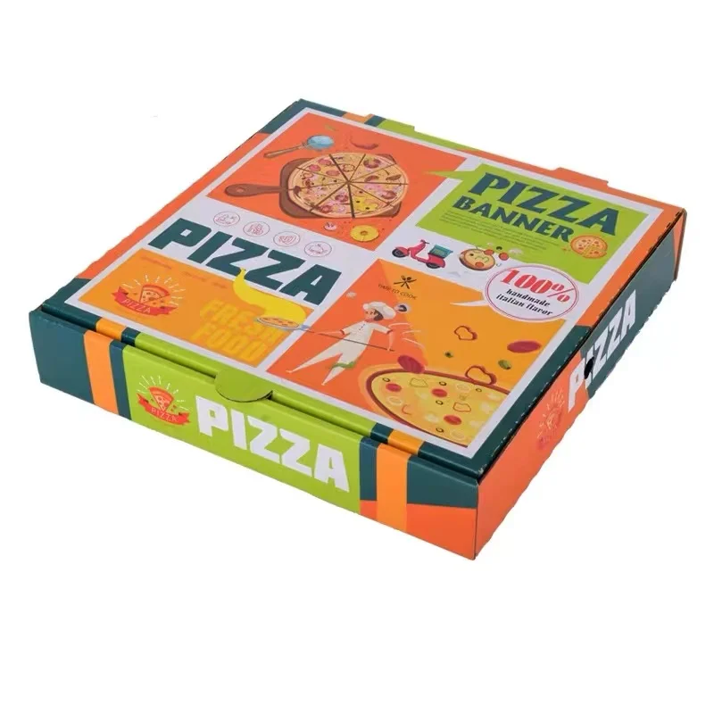 Food Grade Custom Size Kraft Paper Packaging Box Pizza