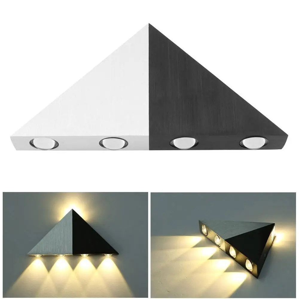  5W Led Wall Sconce Lights Triangle Shape Decorative Lamp For Bathroom Vanity Lighting outdoor wall