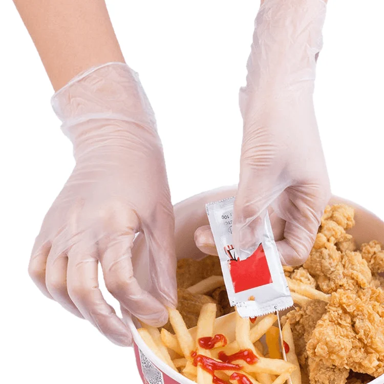Touch Screen Gloves Food Grade PVC Catering Baking Latex Transparent Thickened Rubber Vinyl Household Dishwasher Nitrile Gloves