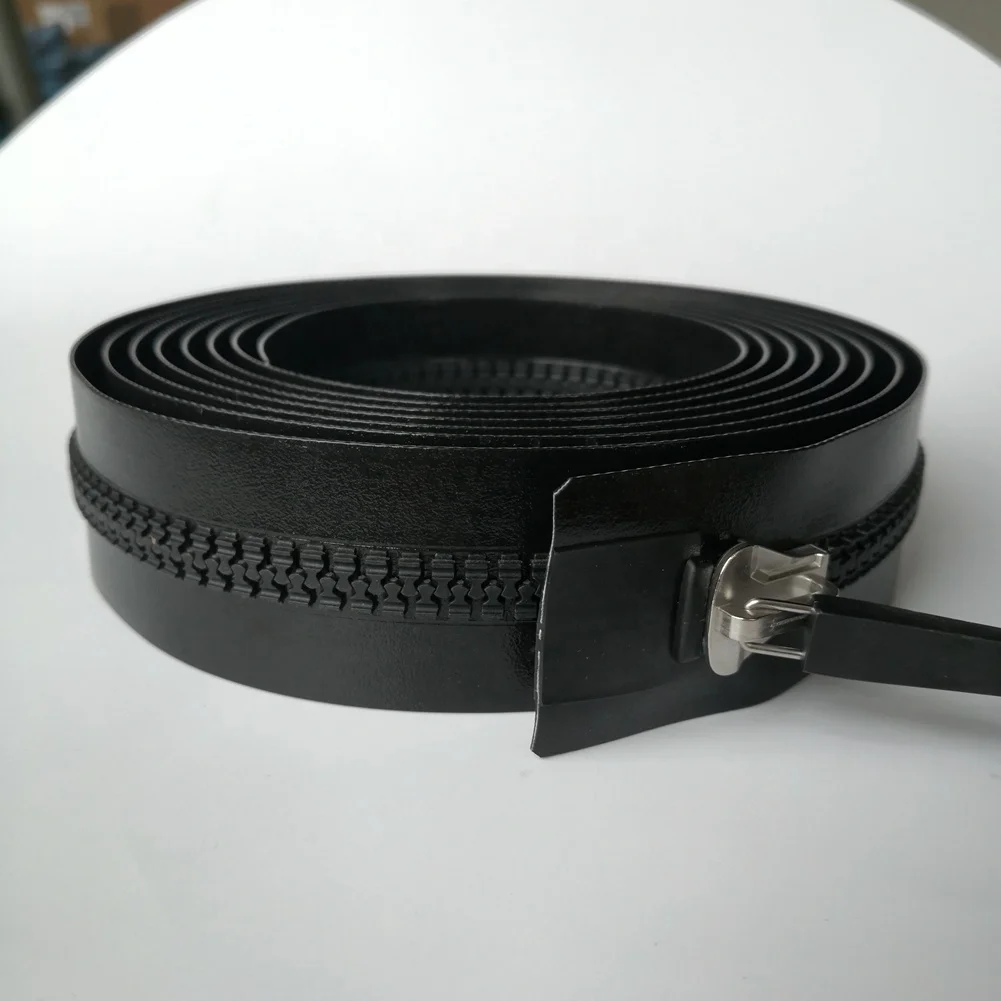 #10 Airtight Waterproof Zippers Resin HF Welding for Isolation Chamber Sealed Capsule 3-4 Meters Customized Heavy Duty Zipper