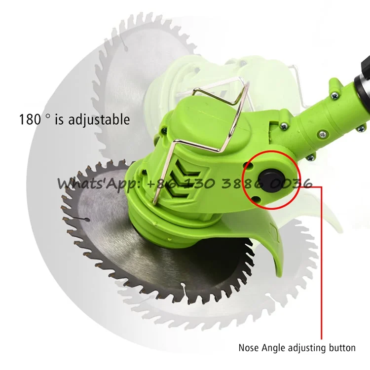 Garden Tool Portable Lawn Mower Extendable Angle Adjustment Rechargeable Lithium Electric Grass Trimmer for Field Weed Plants