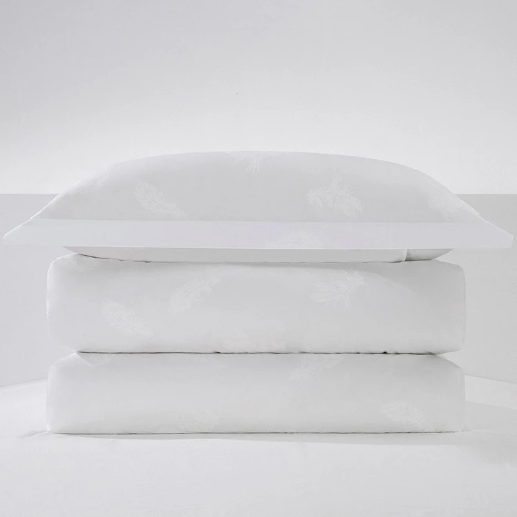 Plain White Set Full Bedding Set Hotel Bed Sheets 100% Cotton Set Bedding Duvet