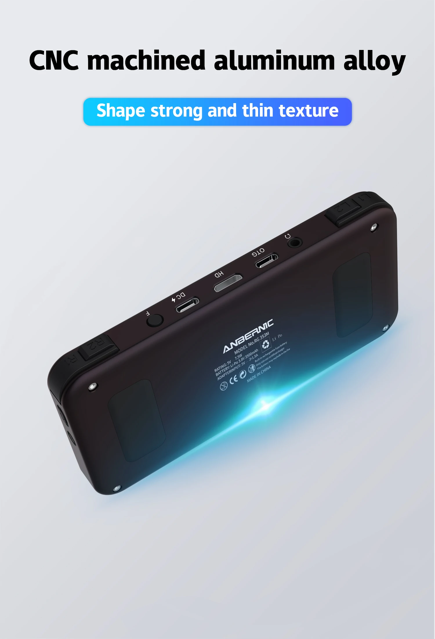 ANBERNIC RG353M Metal 3.5 Inch IPS Touch Screen Game Player 640*480 Built-in Hall Joystick Android 11 64 Bit Linux System Gifts