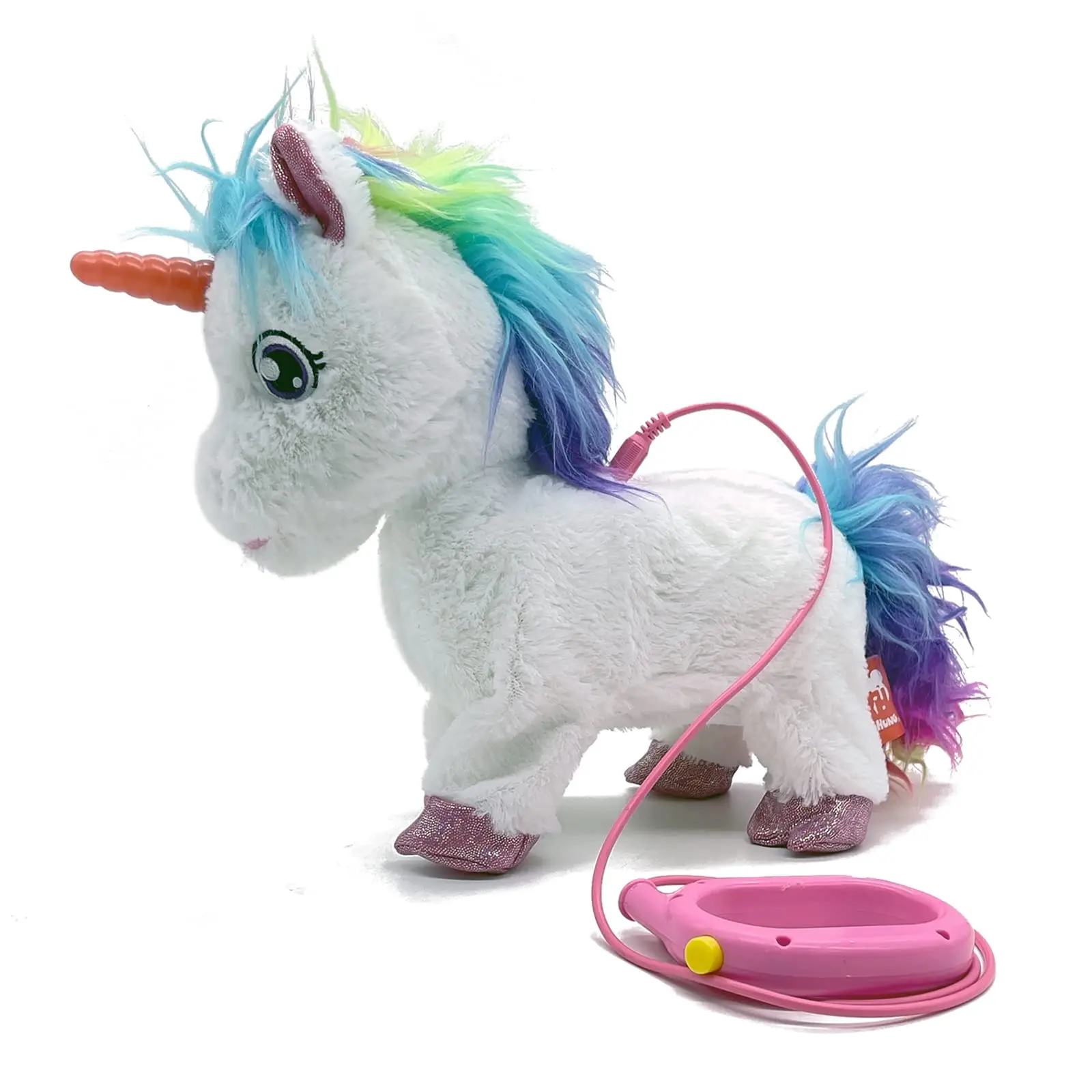 Factory Direct LED Flash Horn Unicorn Doll Stuffed Rainbow Horse Toy Walking Singing Electric Plush Toys Unicorn