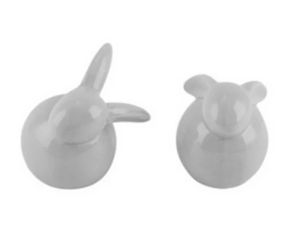 Easter decorations Pink ceramic rabbit table top decoration