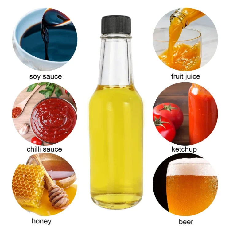 150 Ml Bbq Sauce Glass Bottle 5oz Hot Sauce Bottle Honey Jars Wholesale