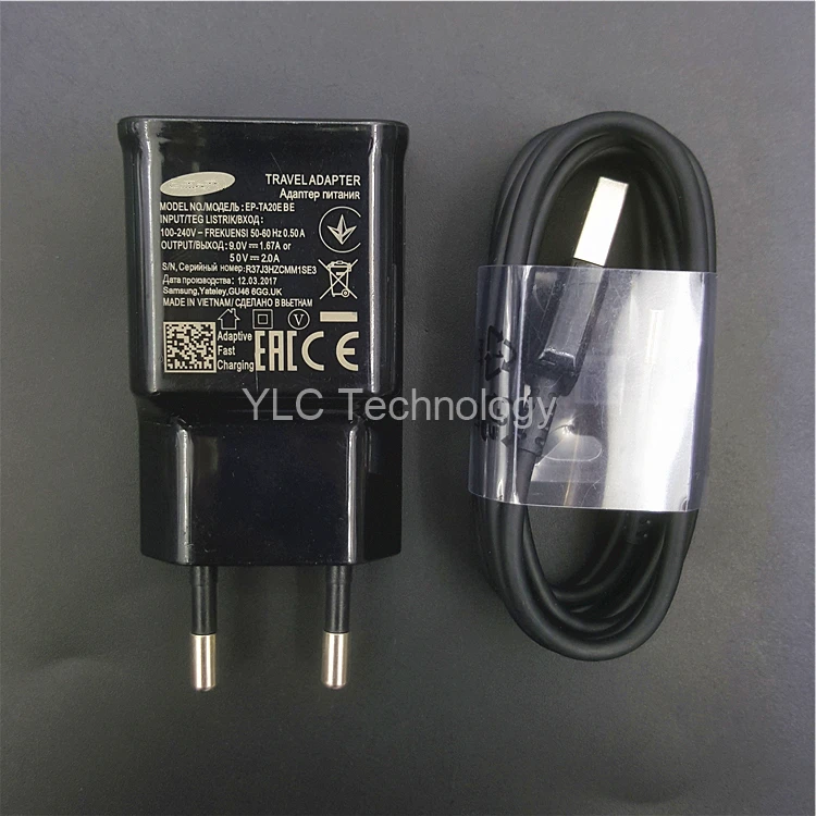 High quality travel charger power adapter with USB 3.0 data cable for Samsung S8 S9 fast charger