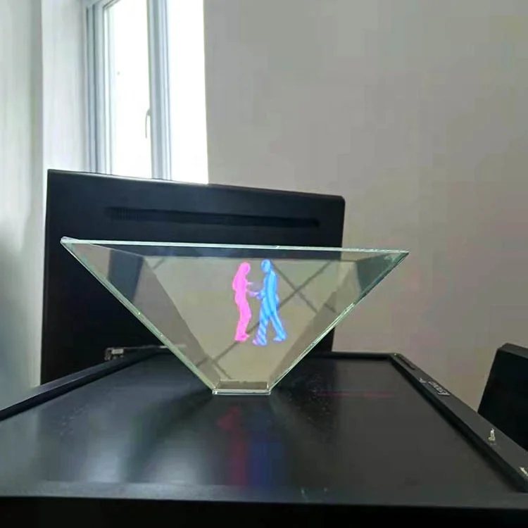 360 holographic display 360 degrees holographic cases to the desktop Three sides of the phantom imaging