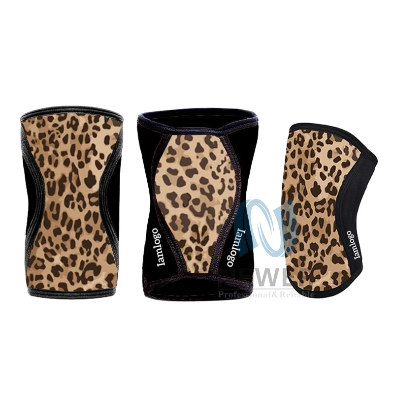 Custom Gym Elastic Knee Security Protection Compression Support Neoprene Pad Knee Sleeve Brace Kneecap for Weightlifting