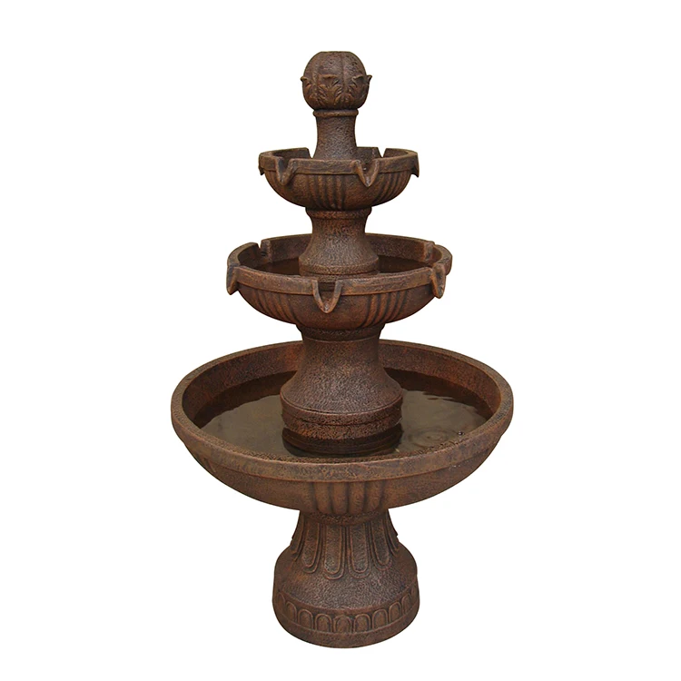Three Tier Battery Operated Outdoor Large Garden Water Feature Water Fountain