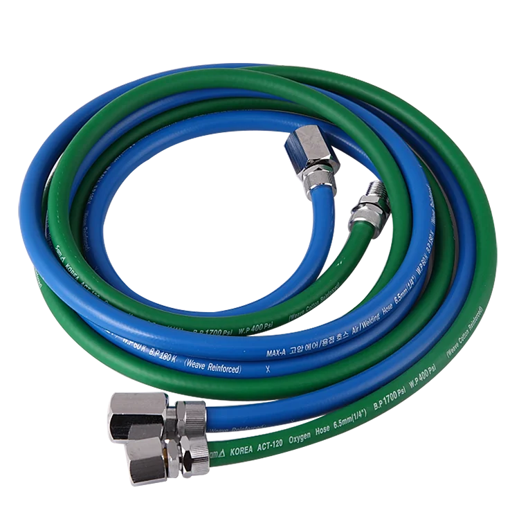 Rubber Air and Oxygen Hose Flexible High Pressure Air and Oxygen Pipe Transportation Pipe Stainless Steel EU EN1327 / Korea KS