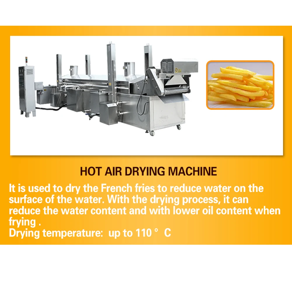 TCA  100-5000kg/hour Fully Automatic frozen potato chips making machine frozen french fries production line making machine