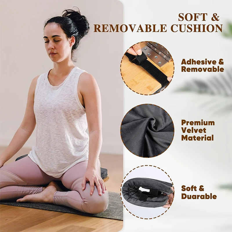 Legend Classic Style portable meditation folding floor kneeling stool chair meditation seat bamboo meditation chair for relax